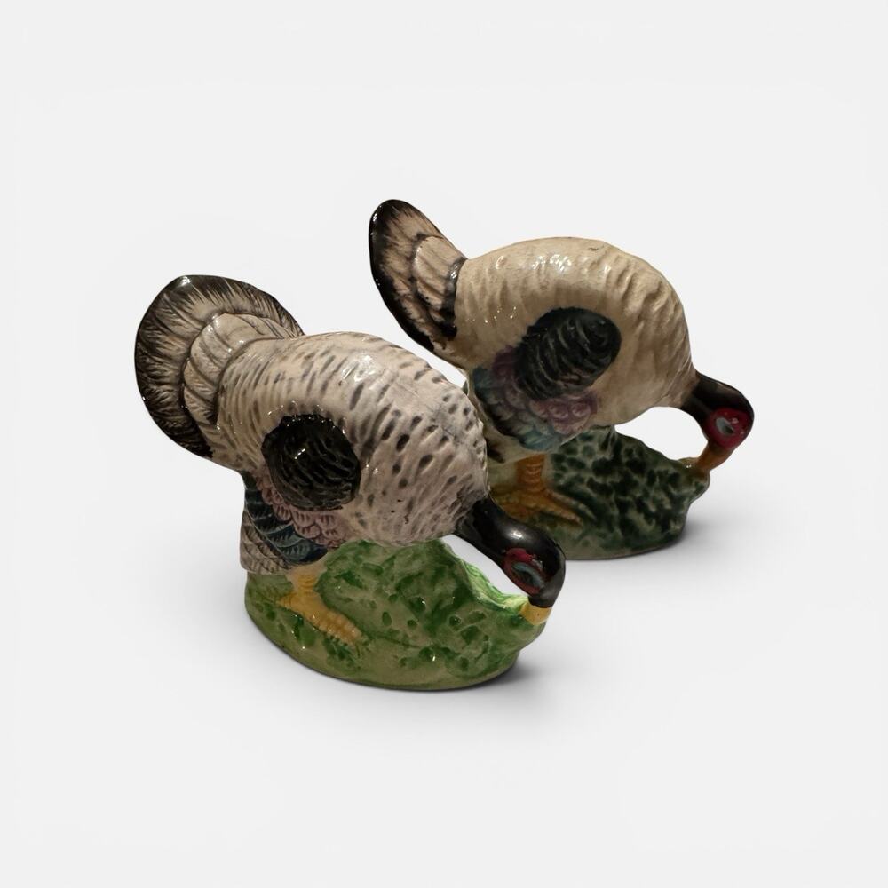 Turkey Salt And Pepper Shakers Porcelain Japan 3.5” X 1.75”